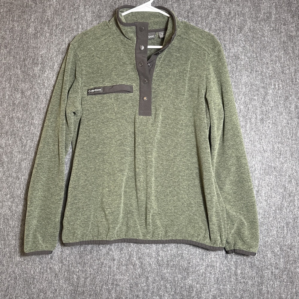 DRI Duck Womens Sierra Melange Fleece Pullover Jacket Green Medium‎ Horse Riding